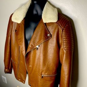 Forever 21 Sherpa Leather Jacket